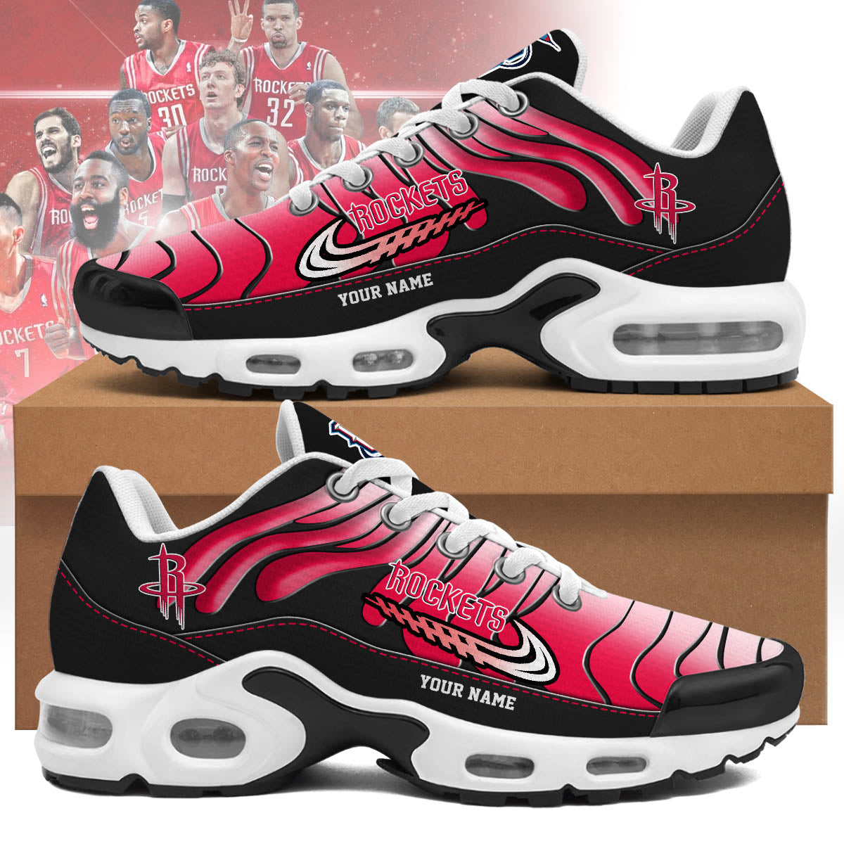 Ideafootwear Houston Rockets TN Shoes Sneakers For Men And Women