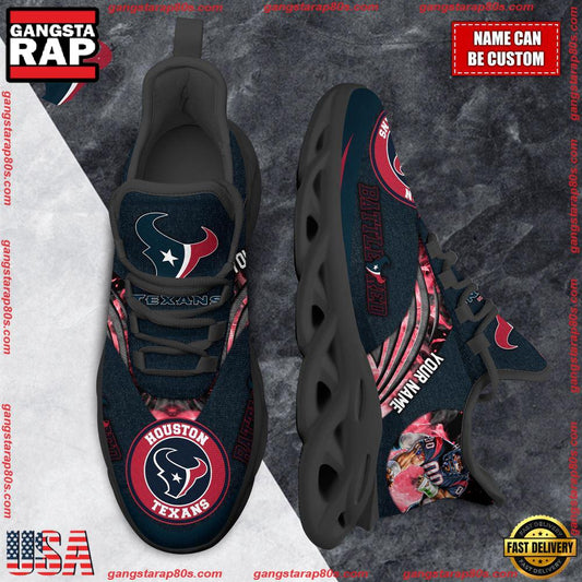 Ideafootwear Houston Texans Max Soul Shoes Sneakers For Men And Women