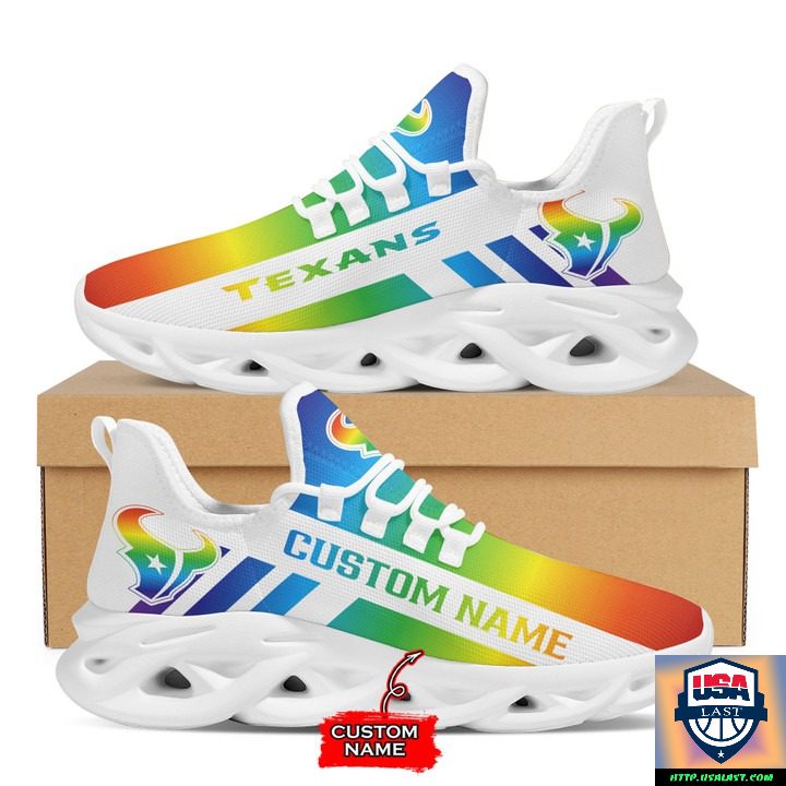 Ideafootwear Houston Texans Max Soul Shoes Sneakers For Men And Women