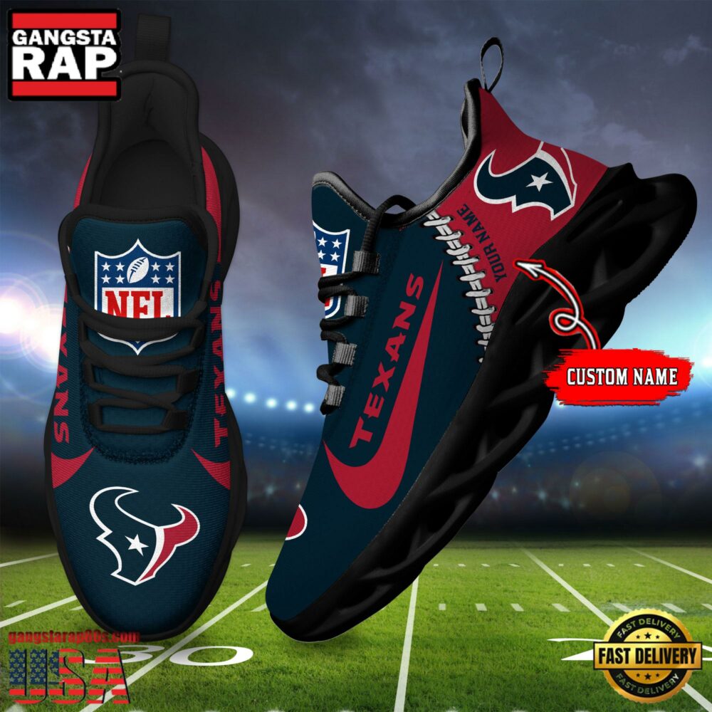 Ideafootwear Houston Texans Max Soul Shoes Sneakers For Men And Women