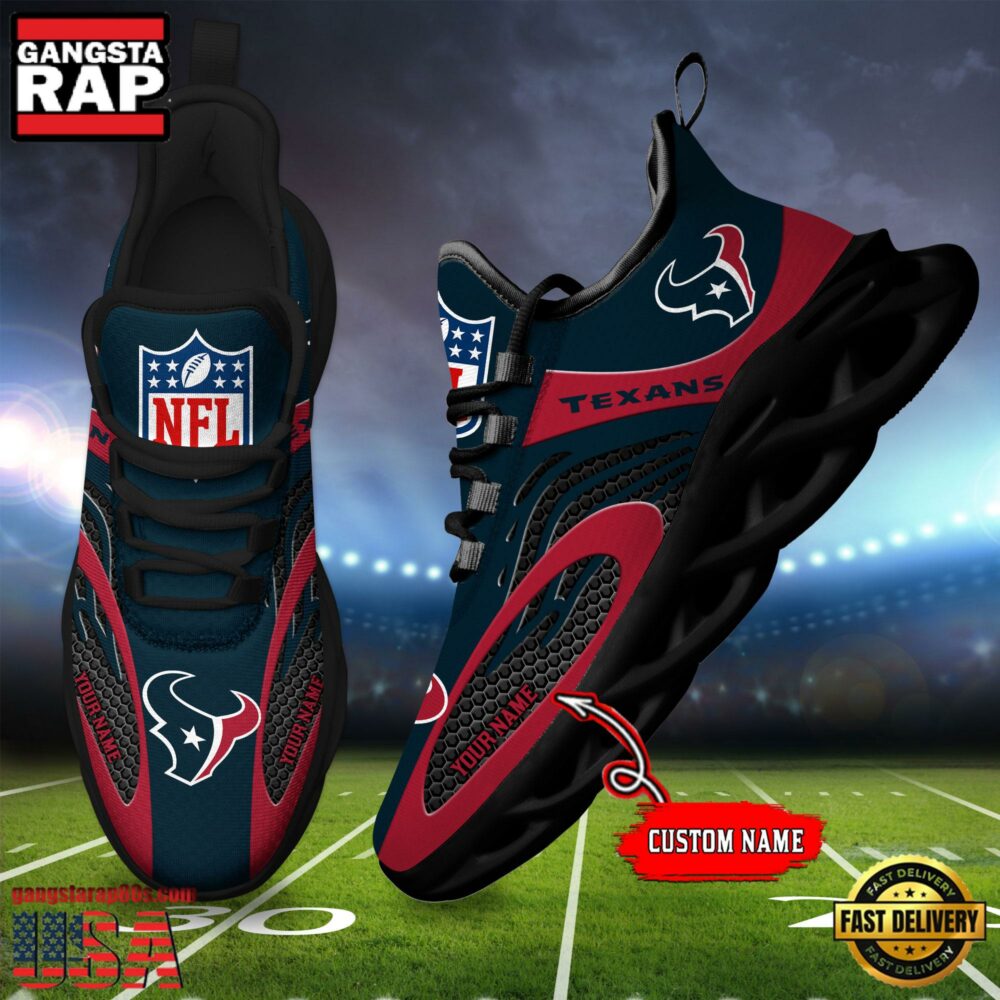 Ideafootwear Houston Texans Max Soul Shoes Sneakers For Men And Women