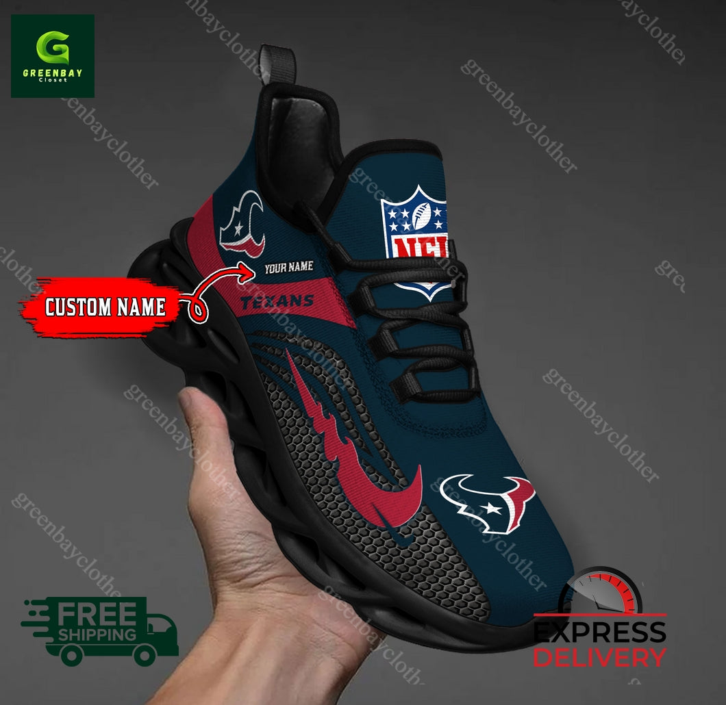 Ideafootwear Houston Texans Max Soul Shoes Sneakers For Men And Women