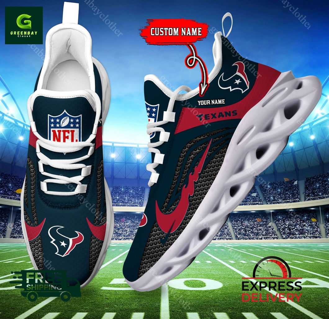 Ideafootwear Houston Texans Max Soul Shoes Sneakers For Men And Women