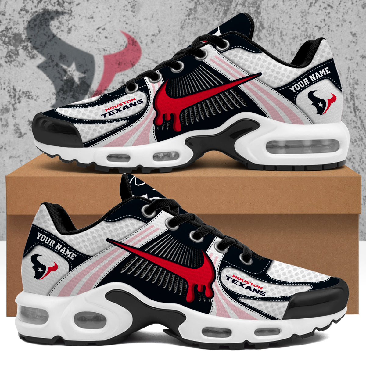 Ideafootwear Houston Texans TN Shoes Sneakers For Men And Women