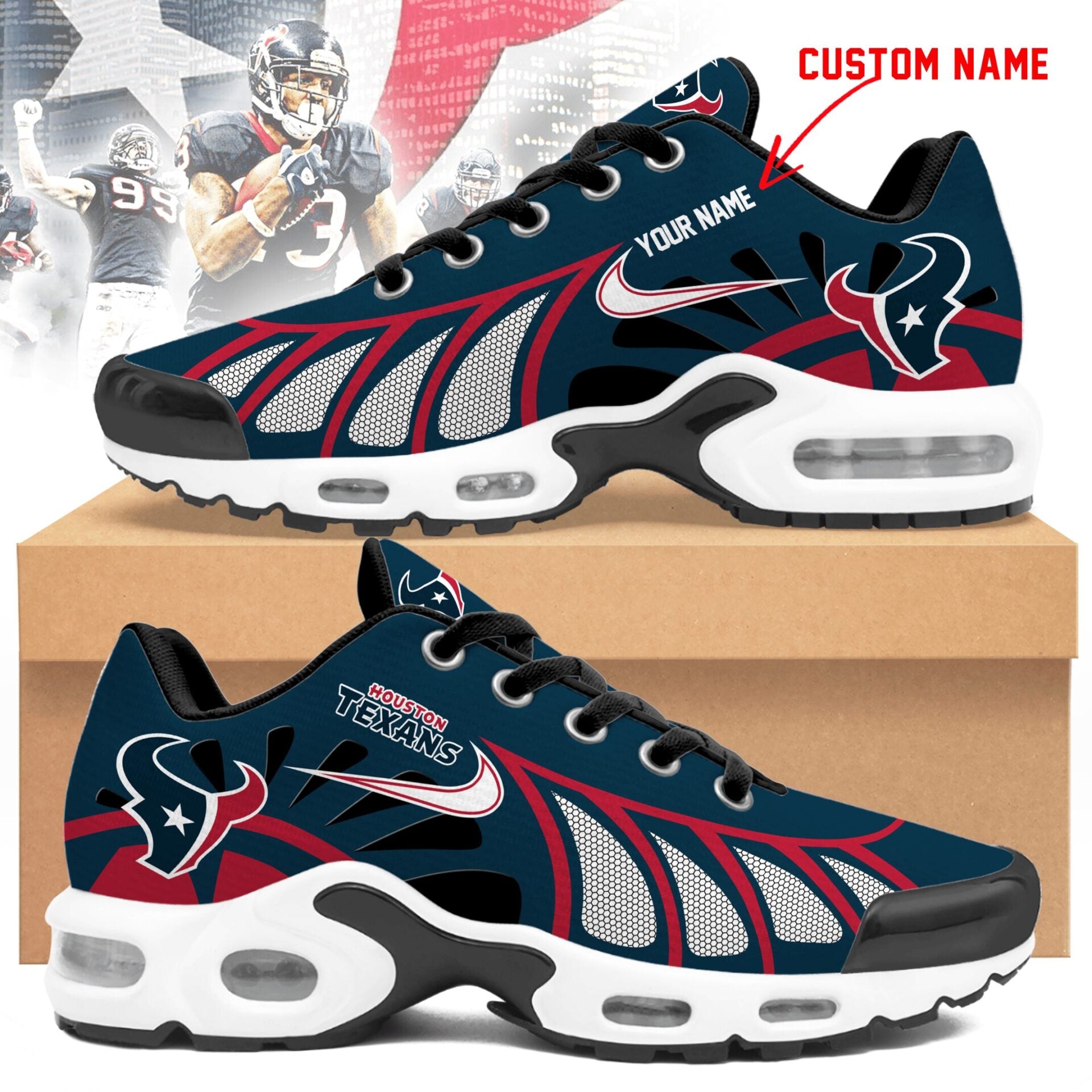 Ideafootwear Houston Texans TN Shoes Sneakers For Men And Women