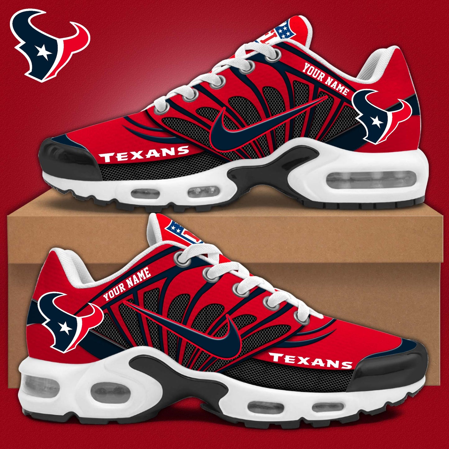 Ideafootwear Houston Texans TN Shoes Sneakers For Men And Women