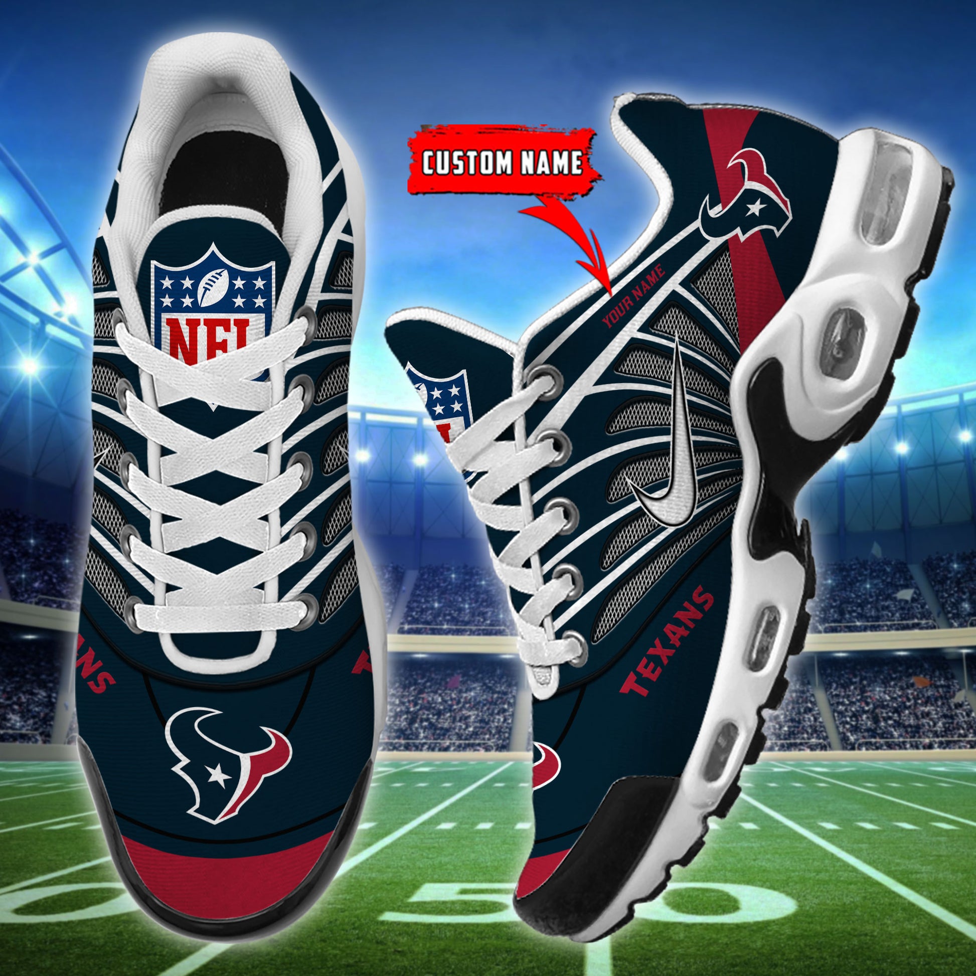 Ideafootwear Houston Texans TN Shoes Sneakers For Men And Women