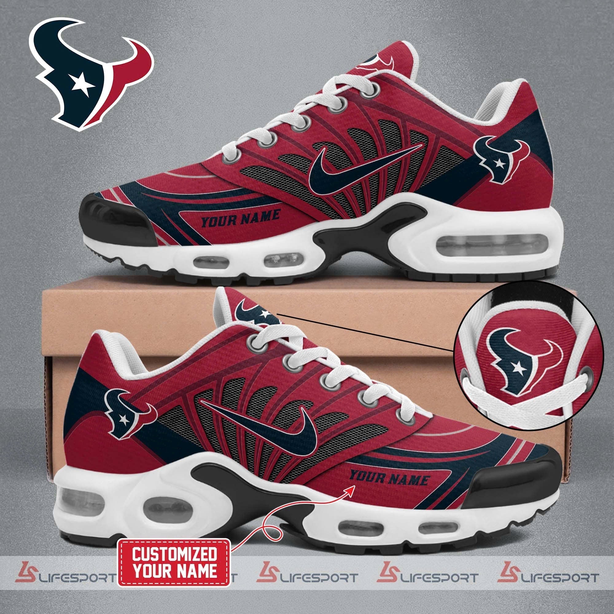 Ideafootwear Houston Texans TN Shoes Sneakers For Men And Women