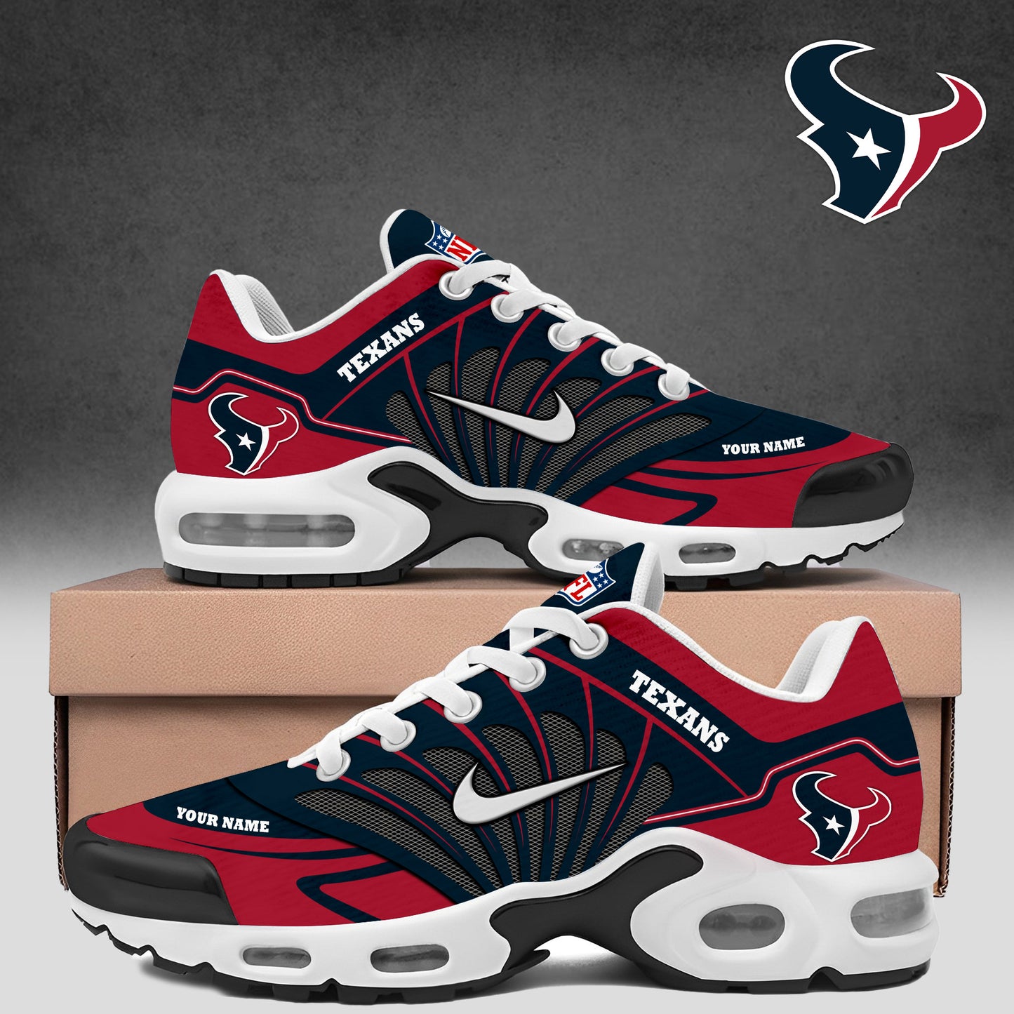 Ideafootwear Houston Texans TN Shoes Sneakers For Men And Women