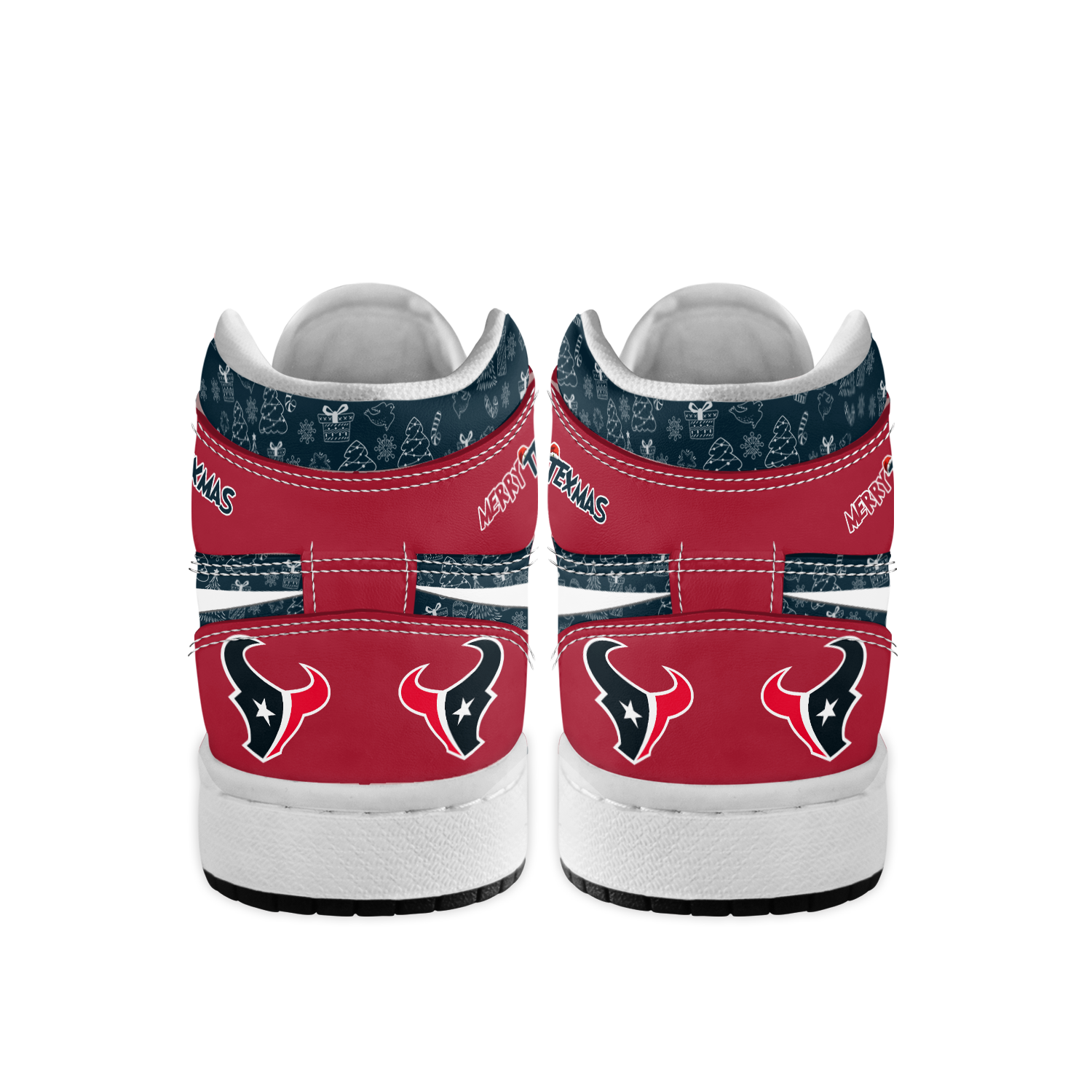 Ideafootwear Houston Texans x The Grinch x Christmas AJ1 High Sneakers Shoes For Men And Women