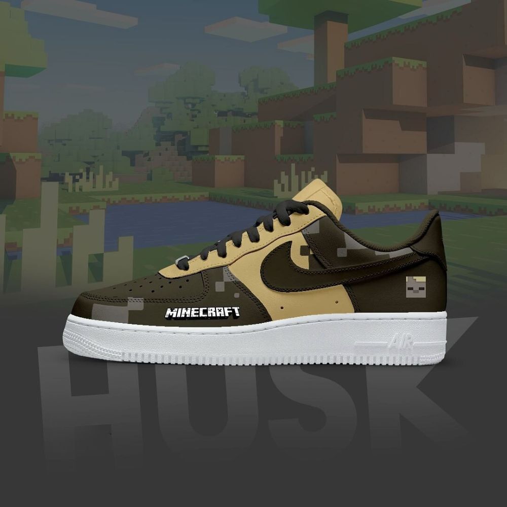 Ideafootwear Husk Minecraft Air Low-Top Sneakers Shoes For Men And Women 1