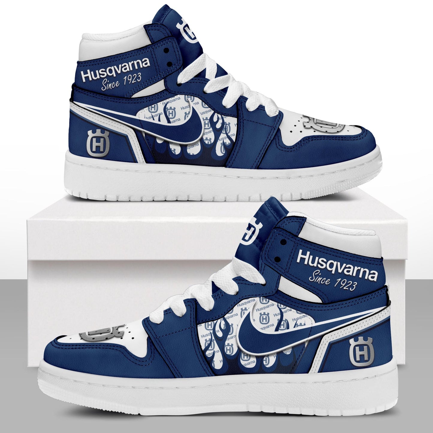 Ideafootwear Husqvarna AJ1 High Sneakers Shoes For Men And Women