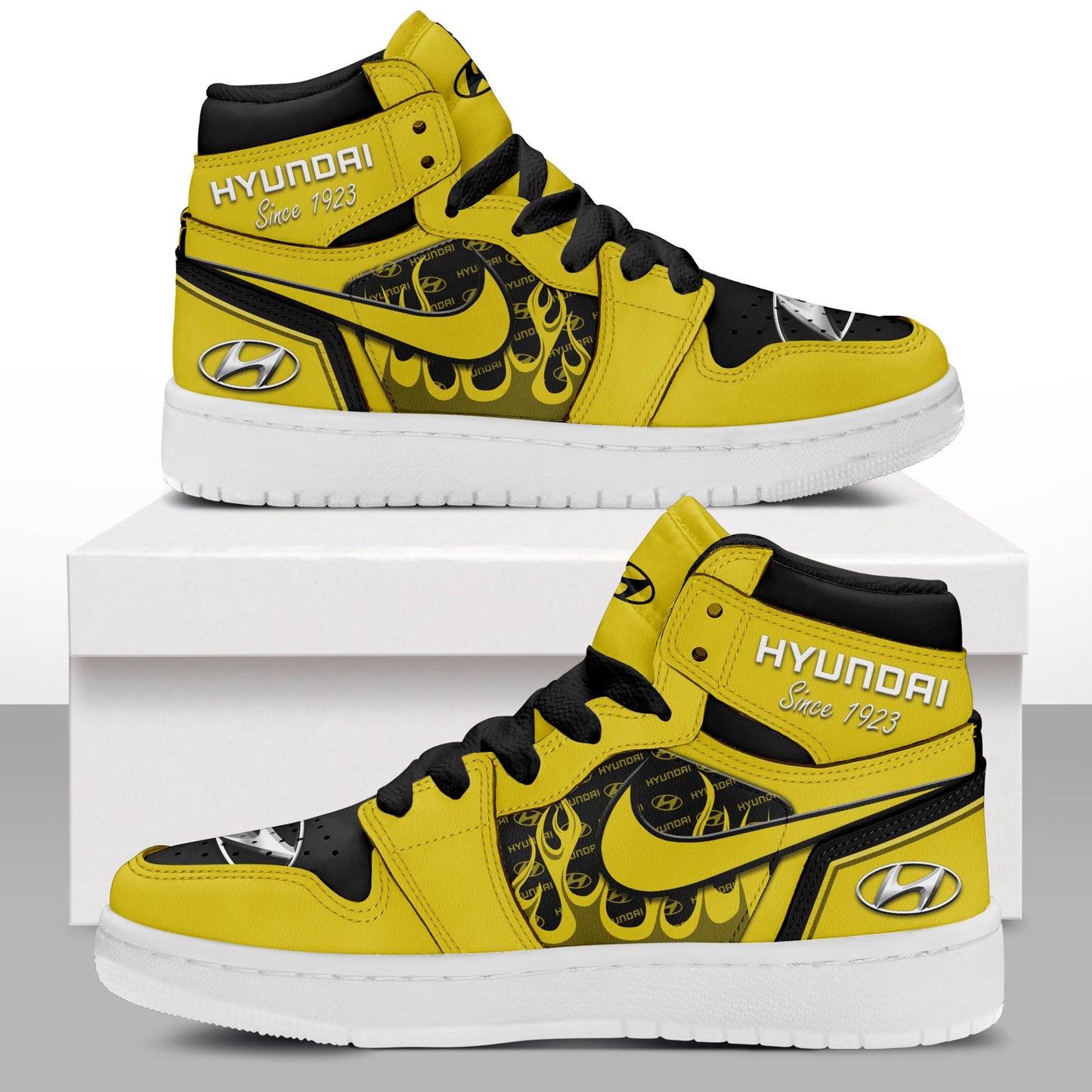 Ideafootwear Hyundai AJ1 High Sneakers Shoes For Men And Women