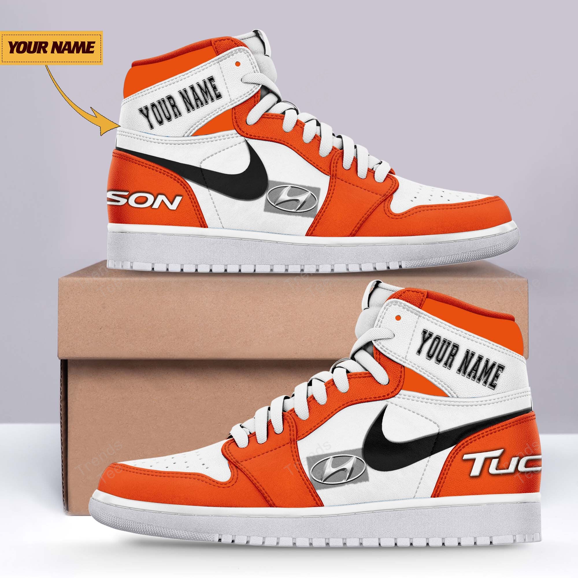Ideafootwear Hyundai tucson AJ1 High Sneakers Shoes For Men And Women