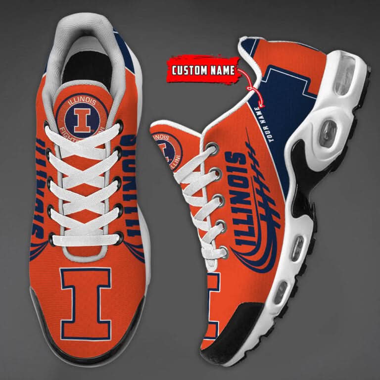 Ideafootwear Illinois Fighting Illini TN Shoes Sneakers For Men And Women