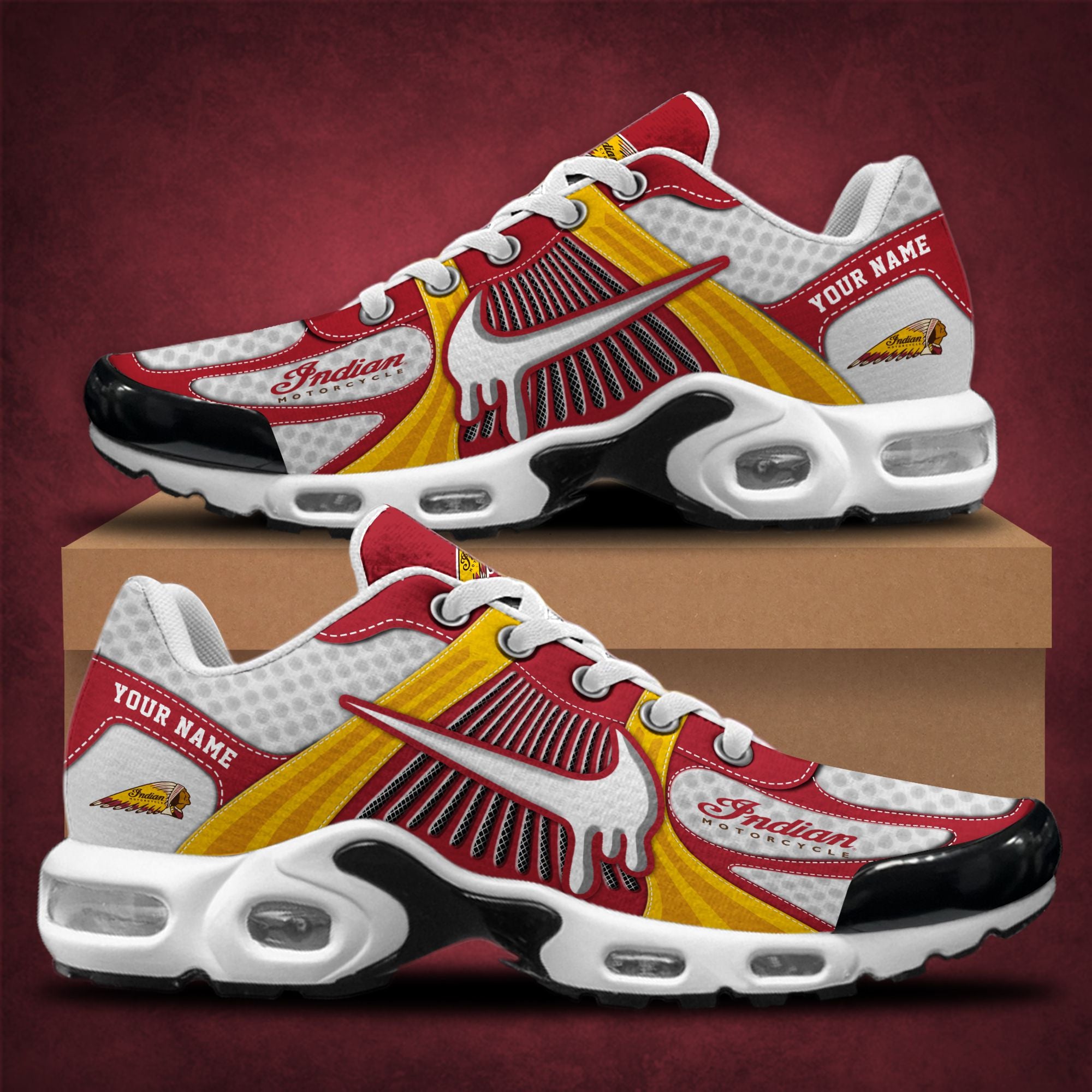 Ideafootwear Indian Motorcycle TN Shoes Sneakers For Men And Women