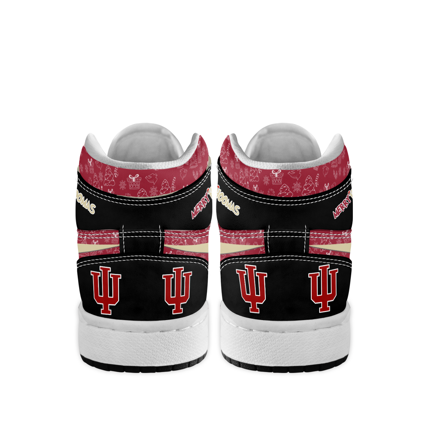 Ideafootwear Indiana Hoosiers x The Grinch x Christmas AJ1 High Sneakers Shoes For Men And Women