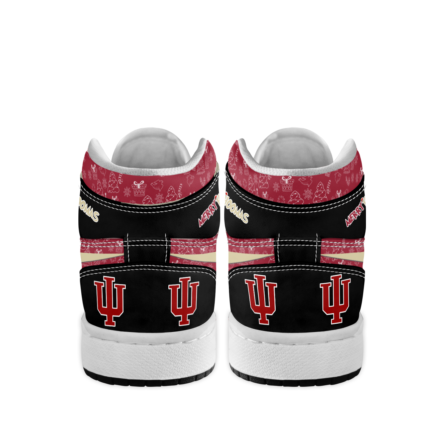 Ideafootwear Indiana Hoosiers x The Grinch x Christmas AJ1 High Sneakers Shoes For Men And Women