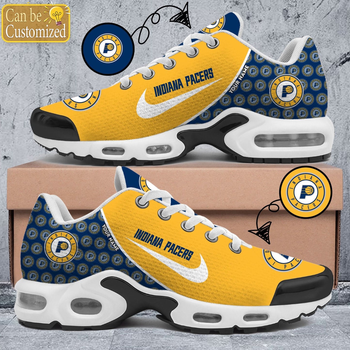 Ideafootwear Indiana Pacers TN Shoes Sneakers For Men And Women