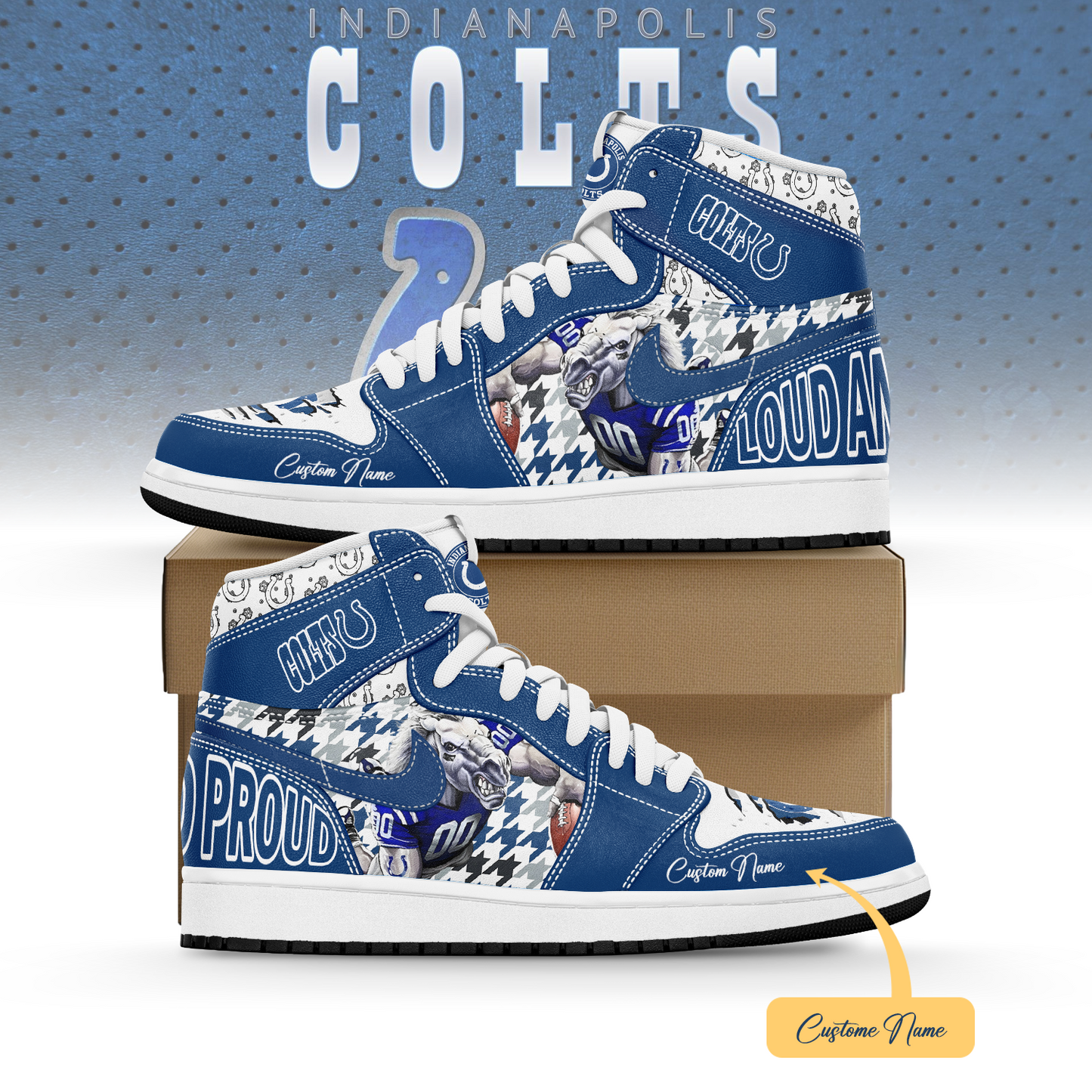 Ideafootwear Indianapolis Colts AJ1 High Sneakers Shoes For Men And Women