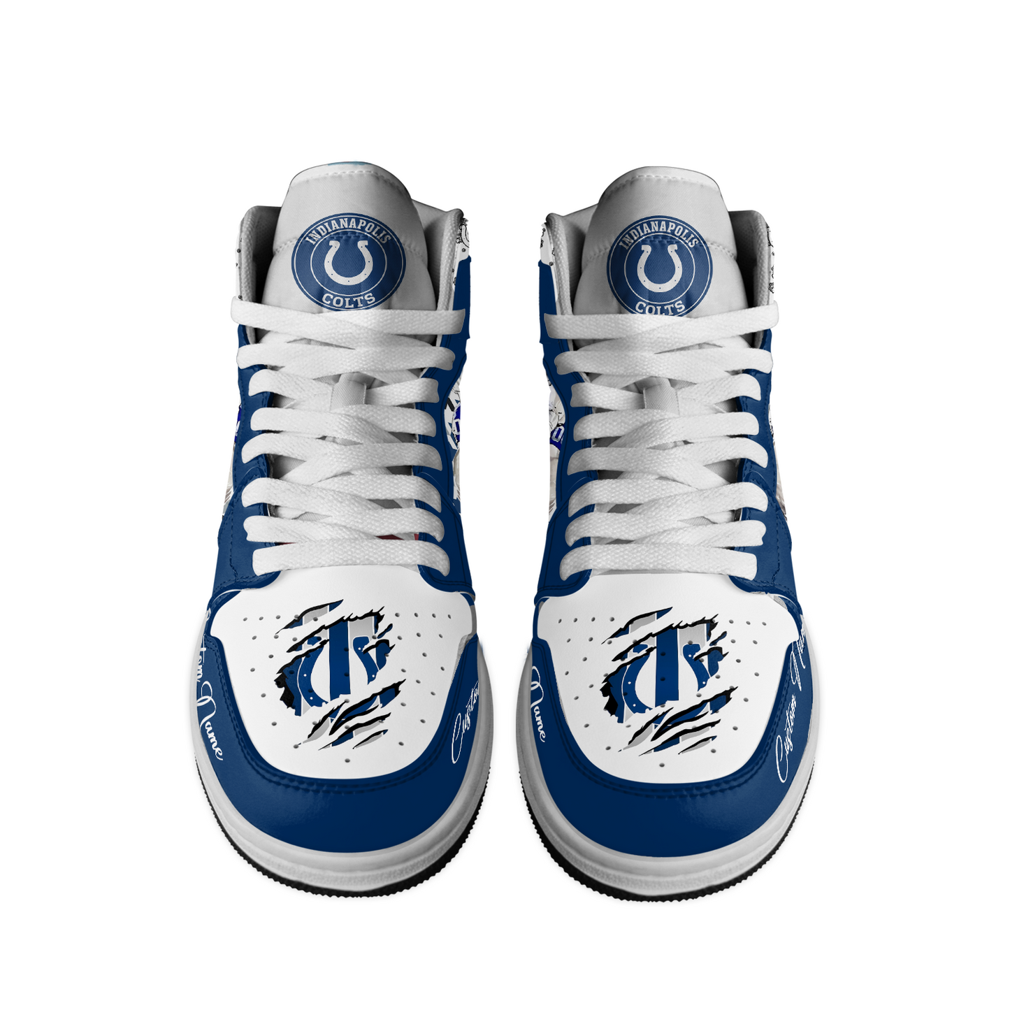 Ideafootwear Indianapolis Colts AJ1 High Sneakers Shoes For Men And Women