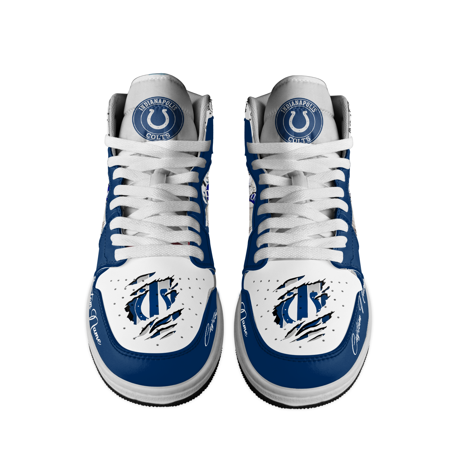 Ideafootwear Indianapolis Colts AJ1 High Sneakers Shoes For Men And Women
