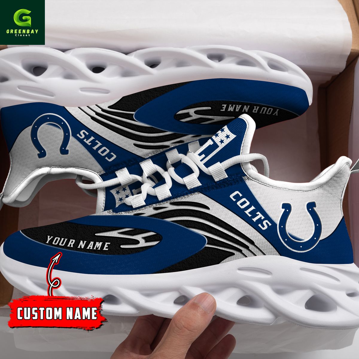 Ideafootwear Indianapolis Colts Max Soul Shoes Sneakers For Men And Women