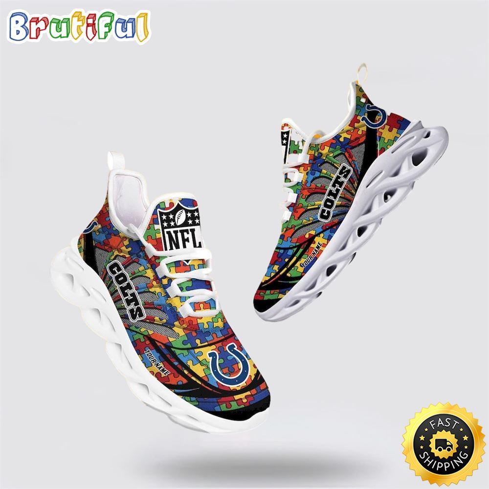 Ideafootwear Indianapolis Colts Max Soul Shoes Sneakers For Men And Women