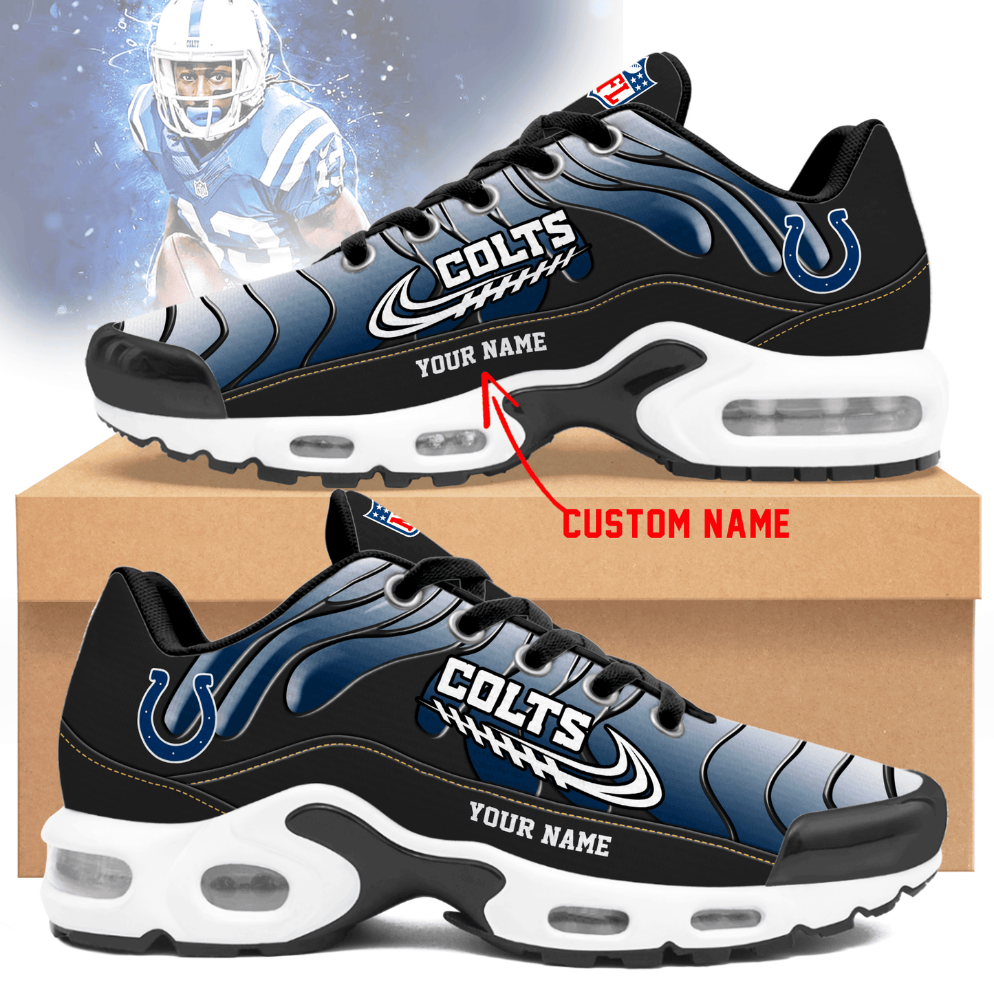Ideafootwear Indianapolis Colts TN Shoes Sneakers For Men And Women