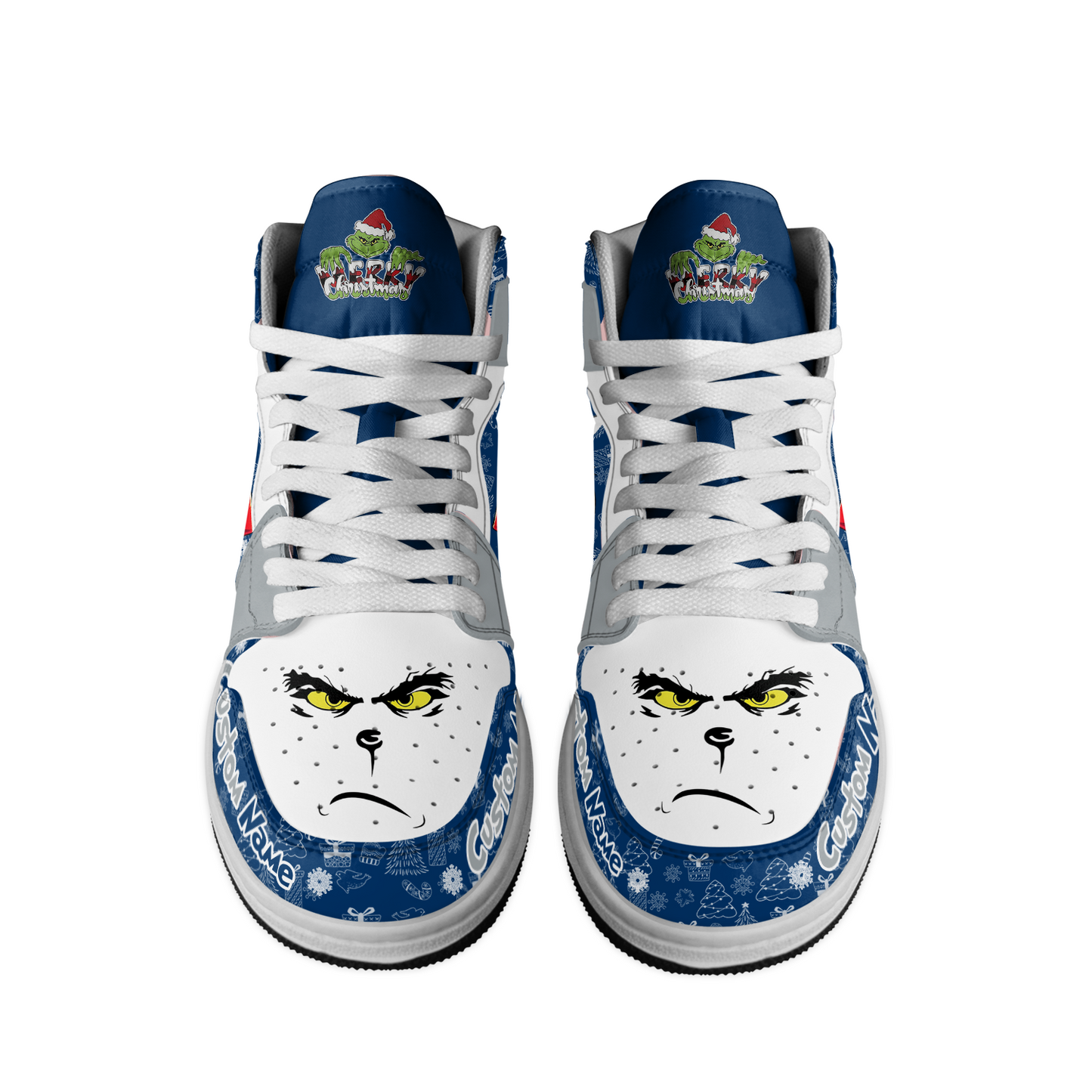 Ideafootwear Indianapolis Colts x The Grinch x Christmas AJ1 High Sneakers Shoes For Men And Women