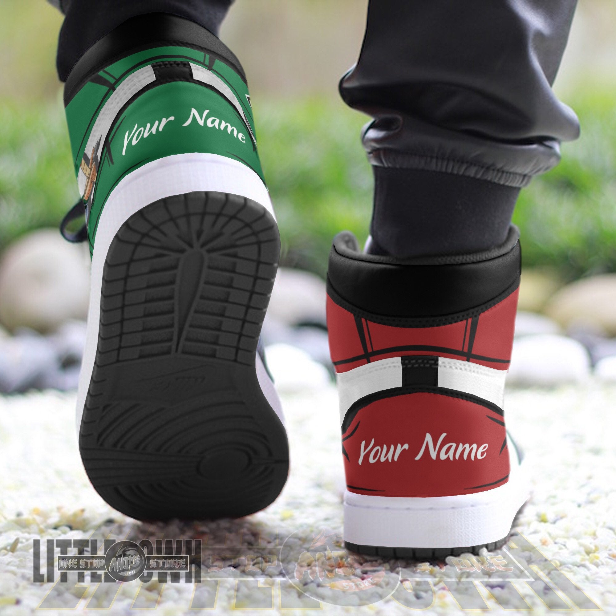 Ideafootwear Inuyasha Kagome AJ1 High Sneakers Shoes For Men And Women