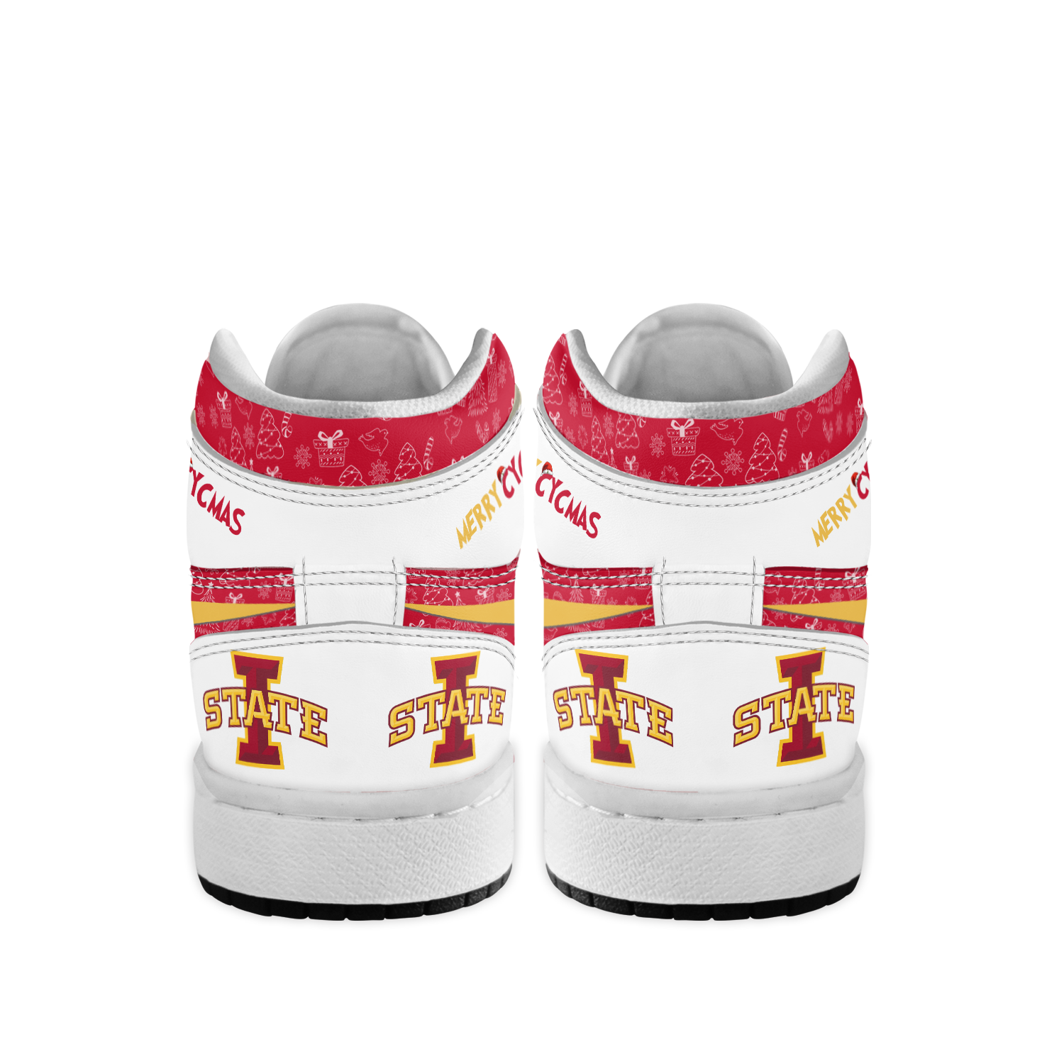 Ideafootwear  Iowa State Cyclones x  The Grinch x Christmas AJ1 High Sneakers Shoes For Men And Women