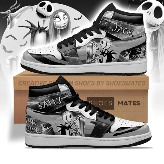 Ideafootwear Jack and Sally AJ1 High Sneakers Shoes For Men And Women