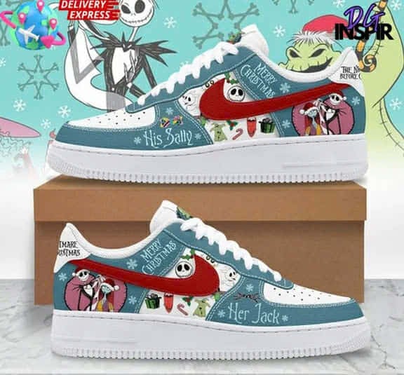 Ideafootwear Jack Skellington Air Low-Top Sneakers Shoes For Men And Women 1