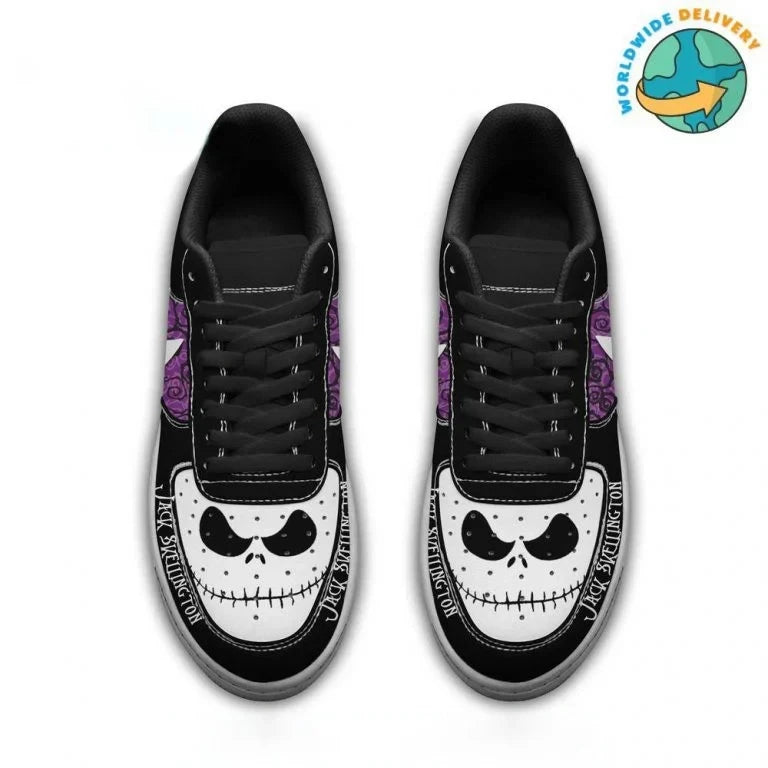Ideafootwear Jack Skellington Air Low-Top Sneakers Shoes For Men And Women 2