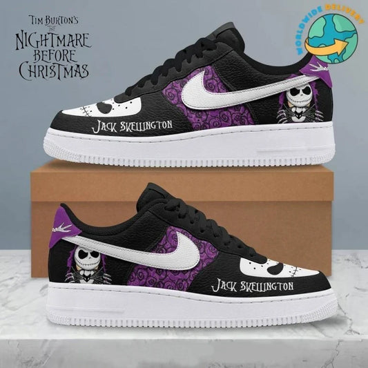Ideafootwear Jack Skellington Air Low-Top Sneakers Shoes For Men And Women 1