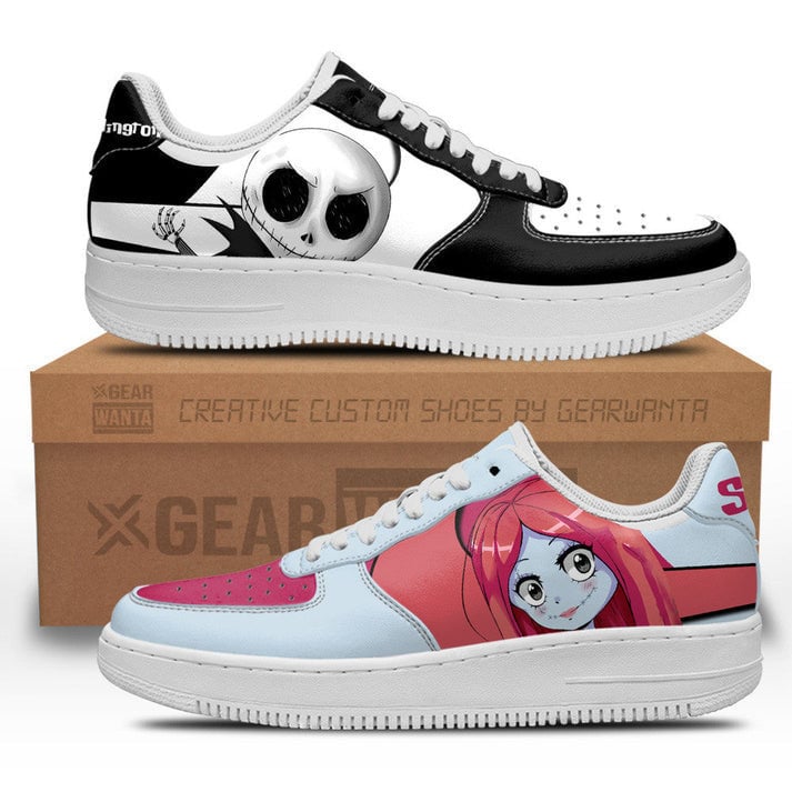 Ideafootwear Jack Skellington Air Low-Top Sneakers Shoes For Men And Women 1