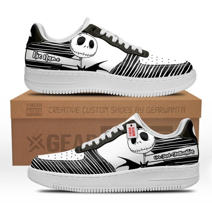 Ideafootwear Jack Skellington Air Low-Top Sneakers Shoes For Men And Women 1