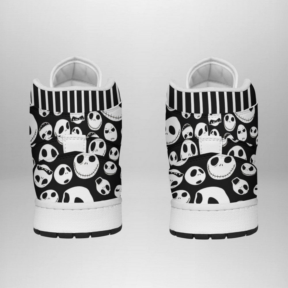 Ideafootwear Jack Skellington Disney AJ1 High Sneakers Shoes For Men And Women