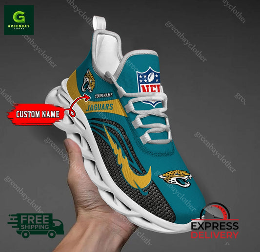 Ideafootwear Jacksonville Jaguars Max Soul Shoes Sneakers For Men And Women