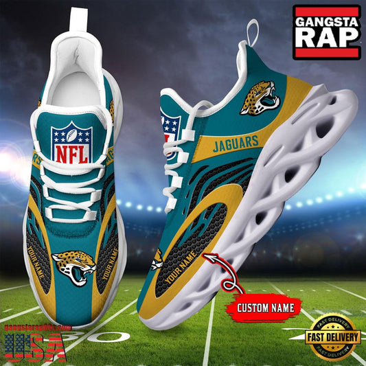 Ideafootwear Jacksonville Jaguars Max Soul Shoes Sneakers For Men And Women