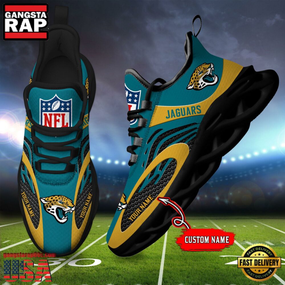 Ideafootwear Jacksonville Jaguars Max Soul Shoes Sneakers For Men And Women