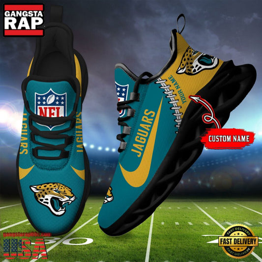 Ideafootwear Jacksonville Jaguars Max Soul Shoes Sneakers For Men And Women