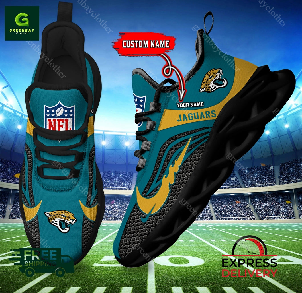 Ideafootwear Jacksonville Jaguars Max Soul Shoes Sneakers For Men And Women