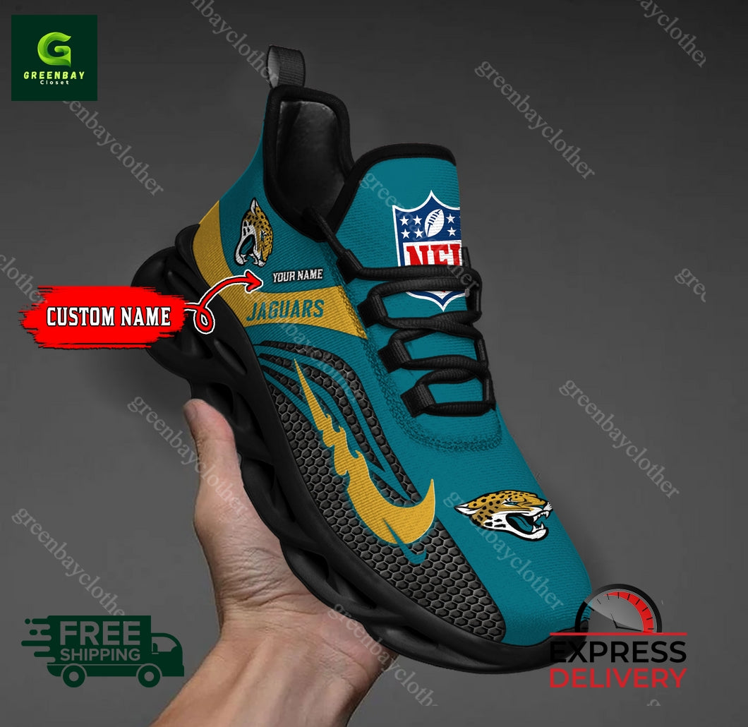 Ideafootwear Jacksonville Jaguars Max Soul Shoes Sneakers For Men And Women