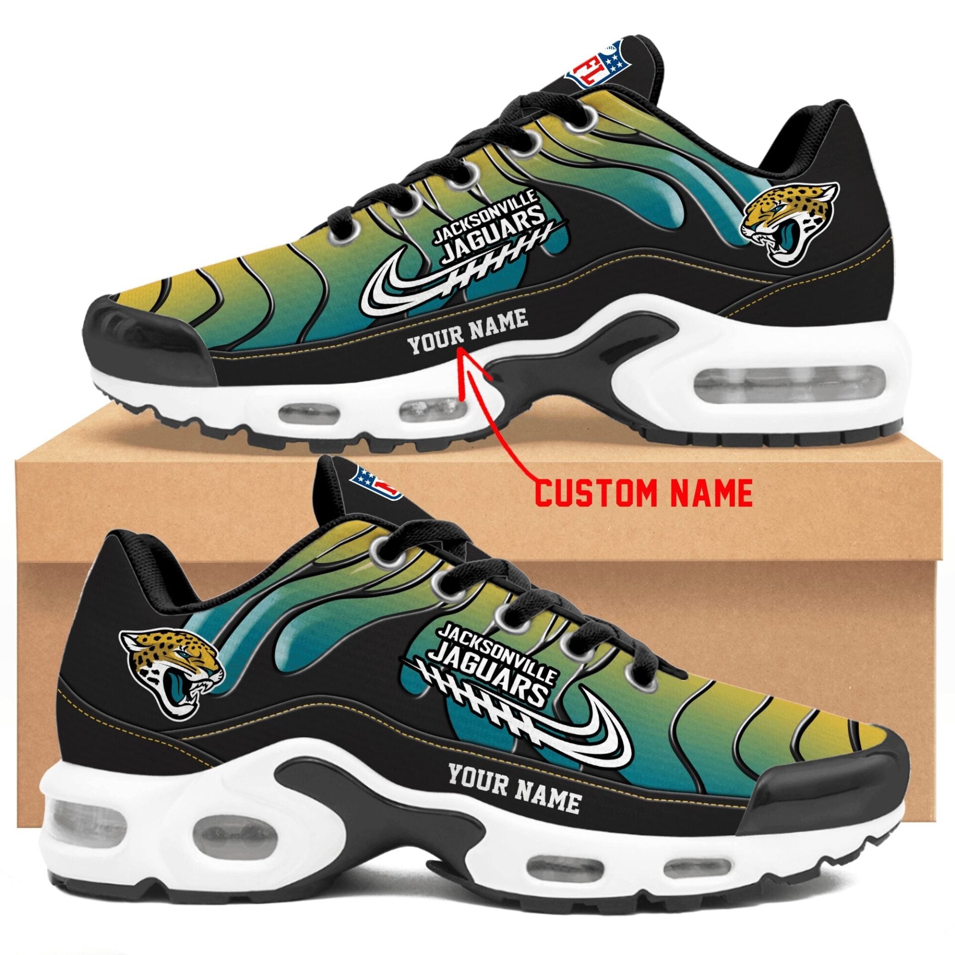 Ideafootwear Jacksonville Jaguars TN Shoes Sneakers For Men And Women