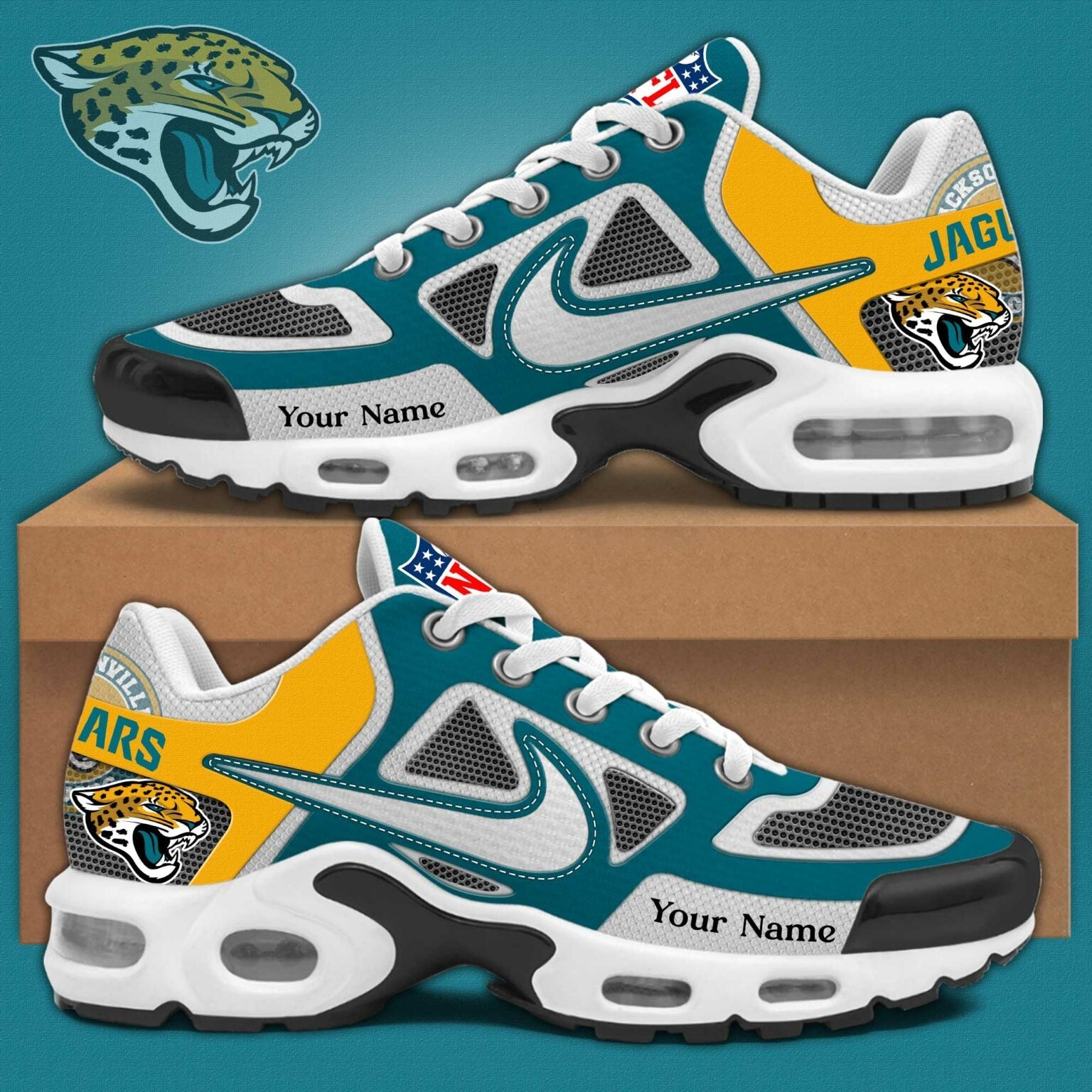 Ideafootwear Jacksonville Jaguars TN Shoes Sneakers For Men And Women