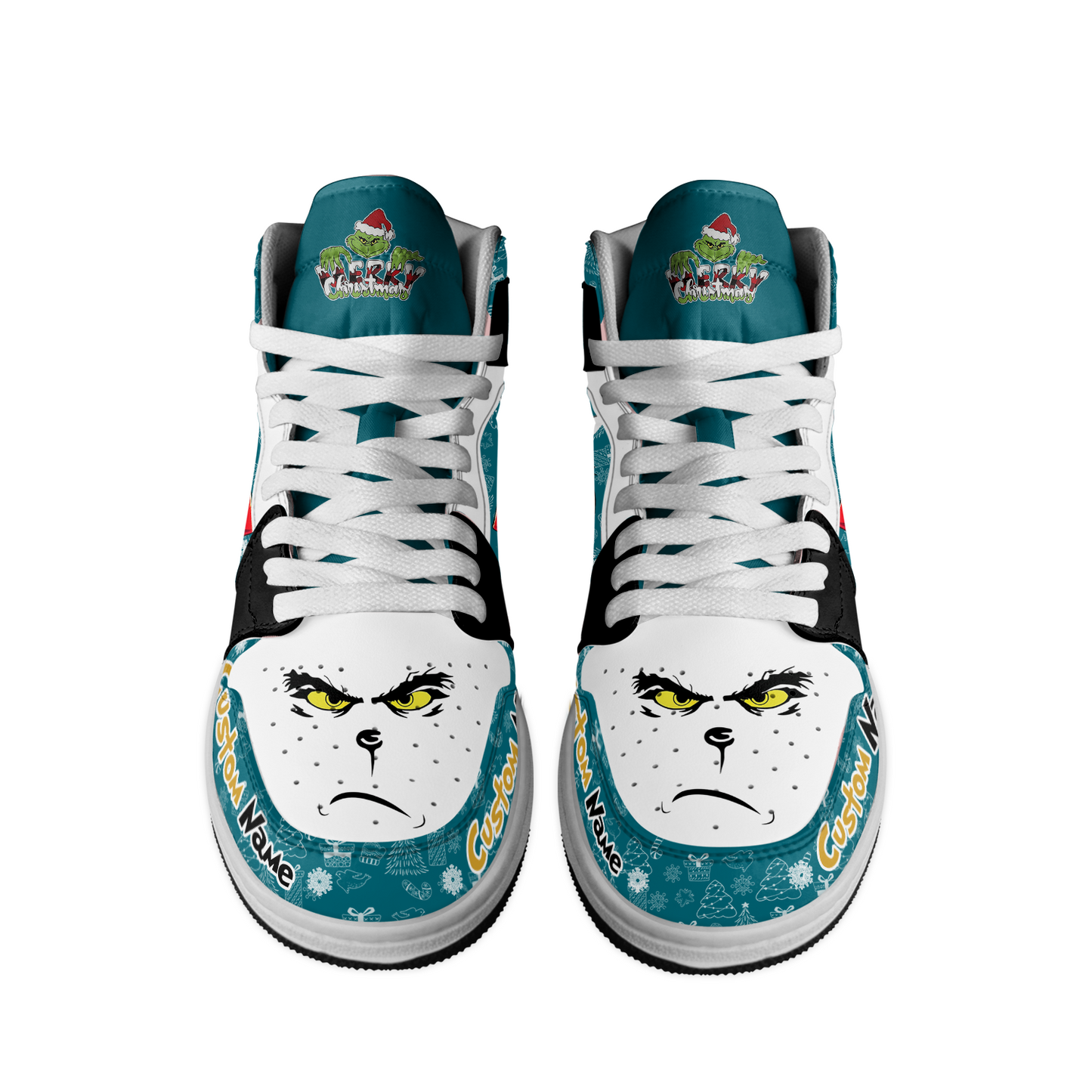 Ideafootwear Jacksonville Jaguars x NFL x The Grinch x Christmas AJ1 High Sneakers Shoes For Men And Women