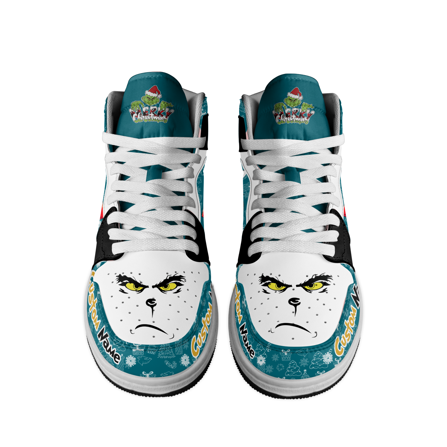 Ideafootwear Jacksonville Jaguars x NFL x The Grinch x Christmas AJ1 High Sneakers Shoes For Men And Women