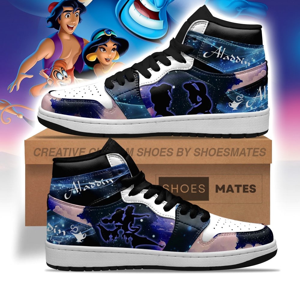 Ideafootwear Jasmine and Aladdin AJ1 High Sneakers Shoes For Men And Women